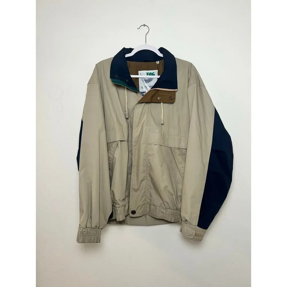 Vintage London Fog Unisex Jacket Size Large Sailboat Windbreaker Coastal - Picture 4 of 6